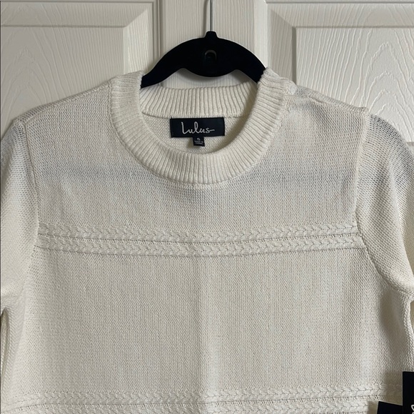 Lulus White Sweater Dress with Fringe - Picture 5 of 7